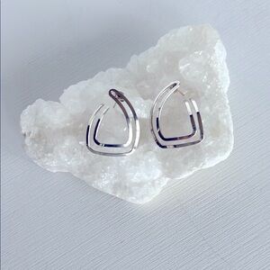 Unique Silver Hoop Earrings